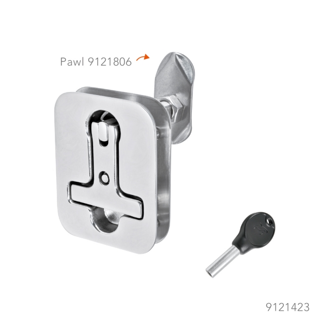 Schaefer Transom Door Latch Handle - Catch Plate Included